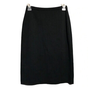Rena Lange Black 100% Virgin Wool Pencil Skirt
Size 4
Lined